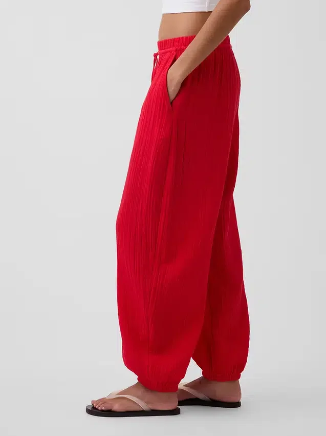 Pantalones de chándal de gasa de algodón