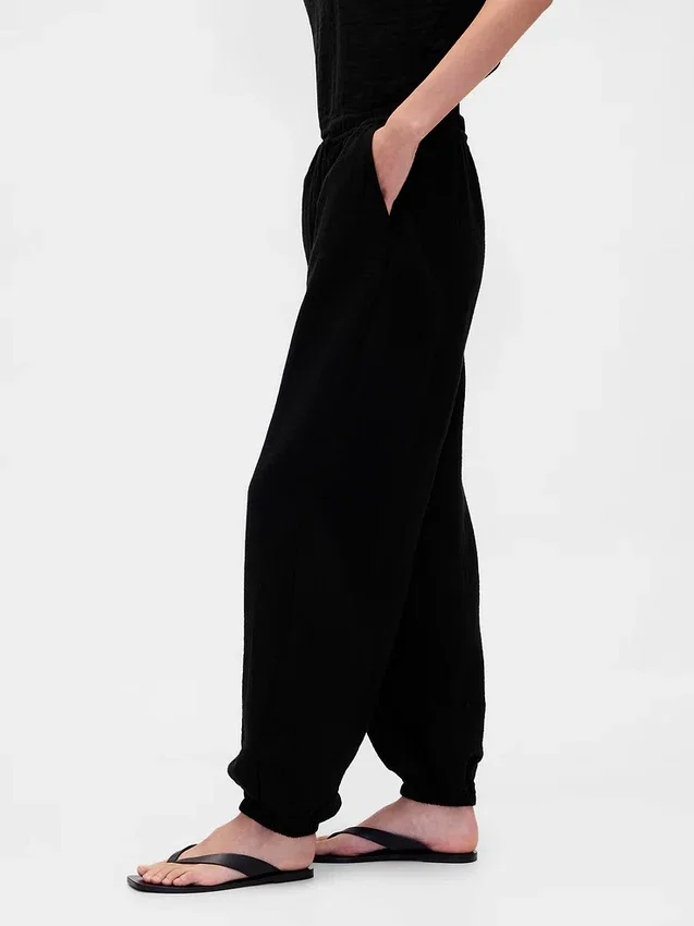 Pantalones de chándal de gasa de algodón
