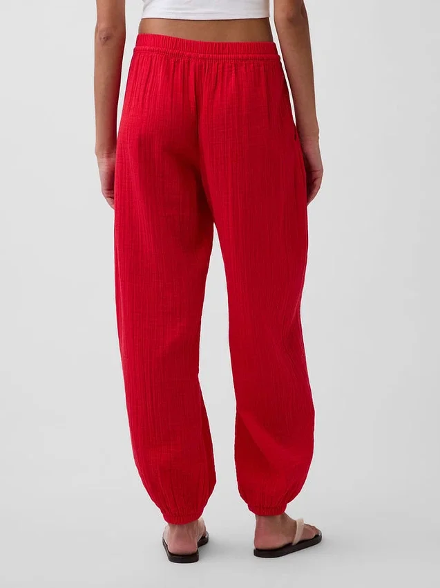 Pantalones de chándal de gasa de algodón