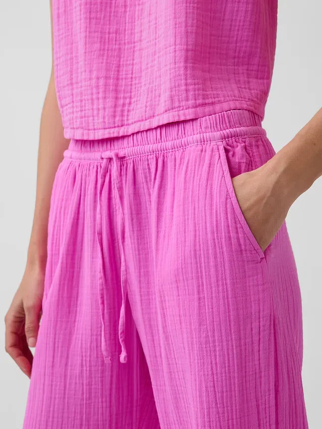 Pantalones de chándal de gasa de algodón