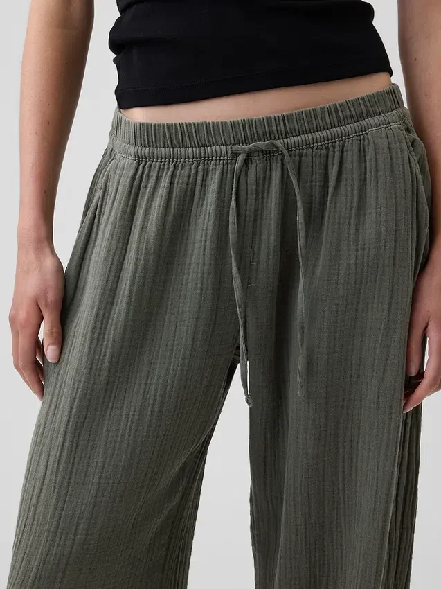 Pantalones de chándal de gasa de algodón