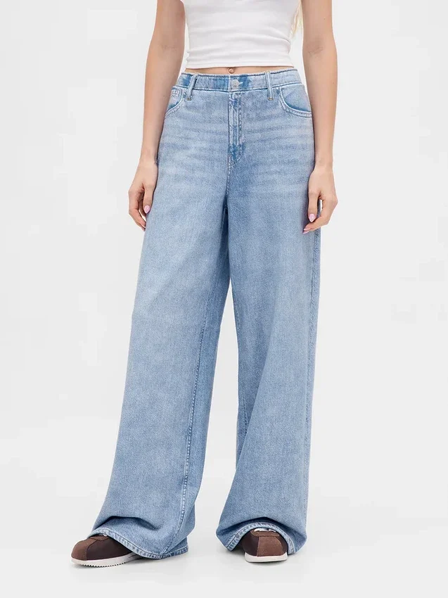 Pantalones de chándal holgados con estampado de vaqueros