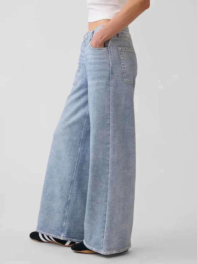 Pantalones de chándal holgados con estampado de vaqueros