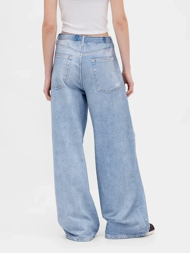 Pantalones de chándal holgados con estampado de vaqueros