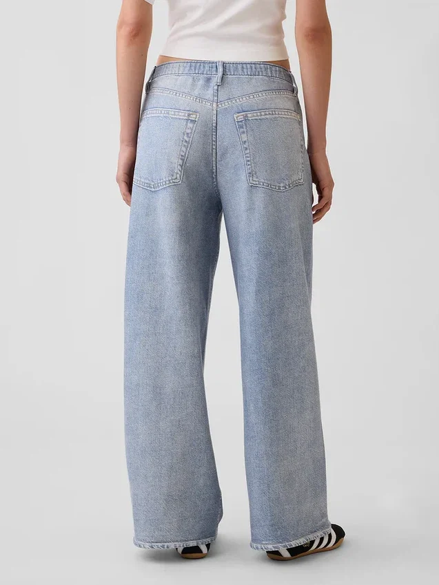 Pantalones de chándal holgados con estampado de vaqueros