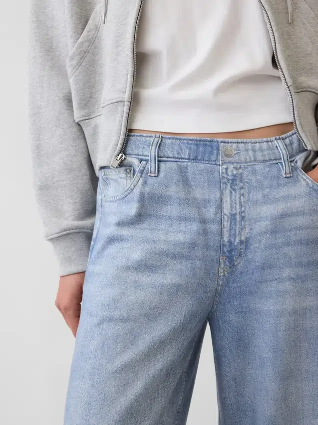 Pantalones de chándal holgados con estampado de vaqueros