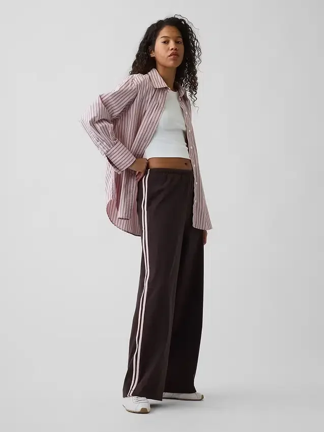 Pantalones de chándal holgados de tejido grueso