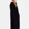 Pantalones de cintura media con doble cintura