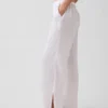 Pantalones de gasa de algodón con dobladillo abierto