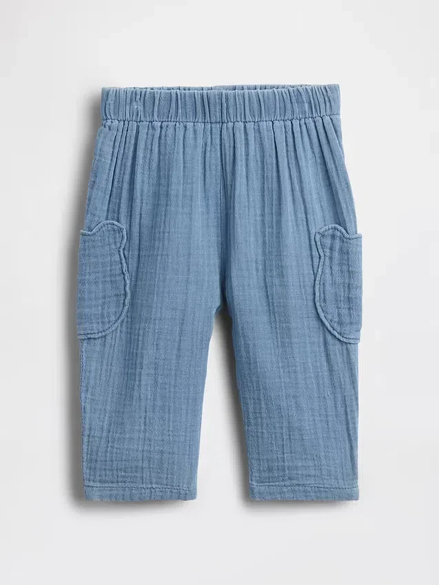 Pantalones de gasa de algodón para bebé con el oso Brannan