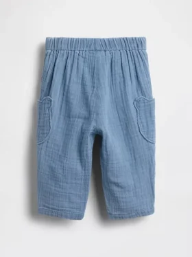 Pantalones de gasa de algodón para bebé con el oso Brannan