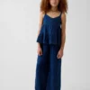Pantalones de gasa de algodón para niños, de corte holgado y pierna ancha