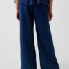 Pantalones de gasa de algodón para niños, de corte holgado y pierna ancha