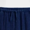 Pantalones de gasa de algodón para niños, de corte holgado y pierna ancha