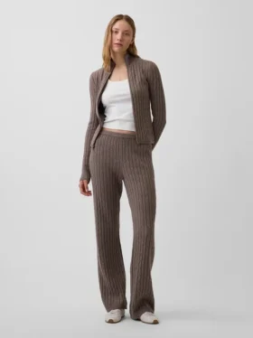 Pantalones de jersé con diseño de trenzado CashSoft