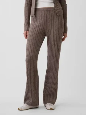 Pantalones de jersé con diseño de trenzado CashSoft