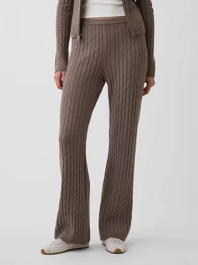 Pantalones de jersé con diseño de trenzado CashSoft