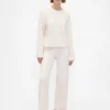Pantalones de jerséu con tejido trenzado CashSoft