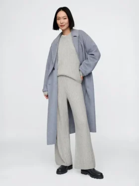 Pantalones de jerséu con tejido trenzado CashSoft
