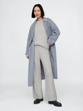 Pantalones de jerséu con tejido trenzado CashSoft