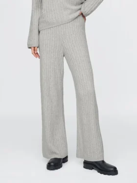 Pantalones de jerséu con tejido trenzado CashSoft