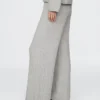Pantalones de jerséu con tejido trenzado CashSoft