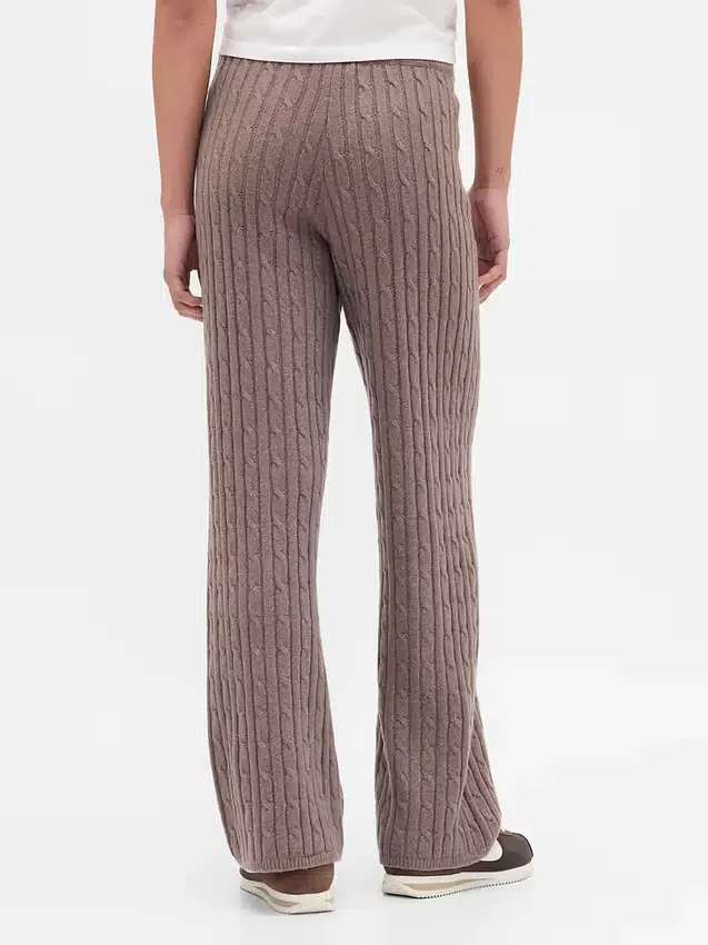 Pantalones de jerséu con tejido trenzado CashSoft