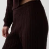Pantalones de jerséu con tejido trenzado CashSoft