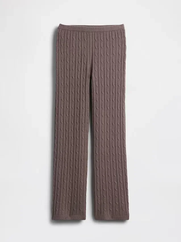 Pantalones de jerséu con tejido trenzado CashSoft