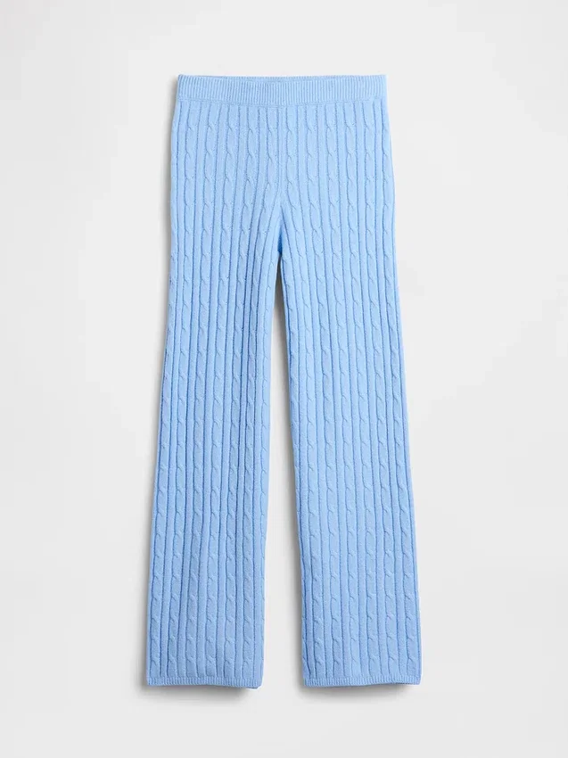 Pantalones de jerséu con tejido trenzado CashSoft