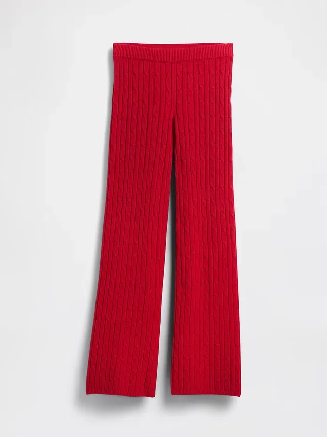 Pantalones de jerséu con tejido trenzado CashSoft