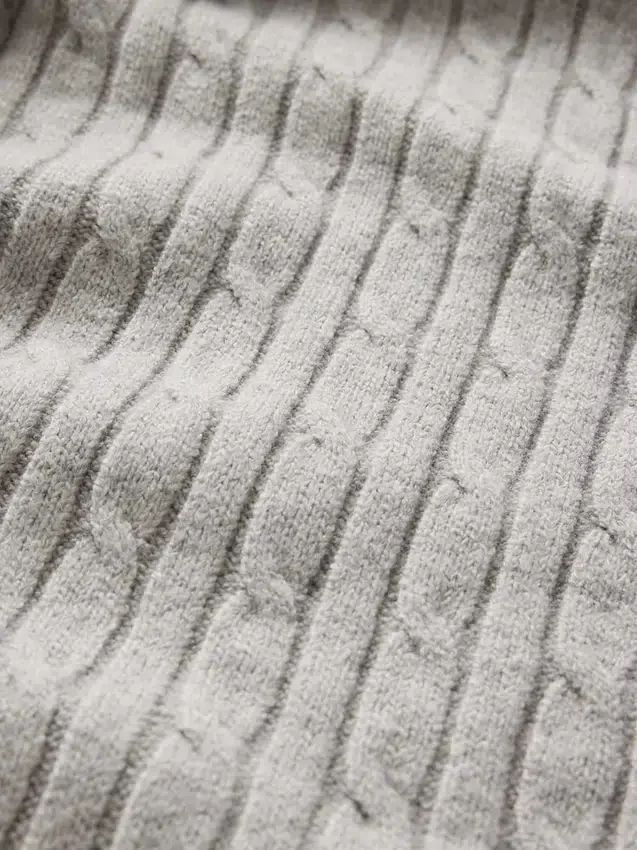 Pantalones de jerséu con tejido trenzado CashSoft