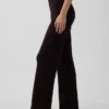 Pantalones de jerséu de talle bajo de mezcla de algodón con corte de bota