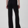 Pantalones de jerséu de talle bajo de mezcla de algodón con corte de bota
