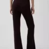 Pantalones de jerséu de talle bajo de mezcla de algodón con corte de bota