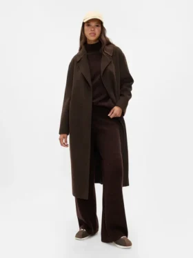 Pantalones de jerséu marrón con punto Shaker de CashSoft
