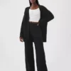 Pantalones de jerséu marrón con punto Shaker de CashSoft