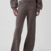 Pantalones de jerséu marrón con punto Shaker de CashSoft