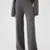 Pantalones de jerséu marrón con punto Shaker de CashSoft