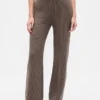 Pantalones de jerséu marrón con punto Shaker de CashSoft