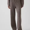 Pantalones de jerséu marrón con punto Shaker de CashSoft