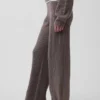 Pantalones de jerséu marrón con punto Shaker de CashSoft