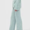 Pantalones de jerséu marrón con punto Shaker de CashSoft