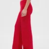 Pantalones de jerséu marrón con punto Shaker de CashSoft