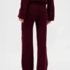Pantalones de jerséu marrón con punto Shaker de CashSoft