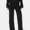 Pantalones de jerséu marrón con punto Shaker de CashSoft