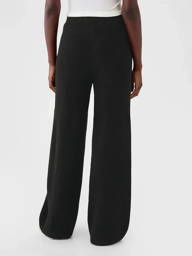 Pantalones de jerséu marrón con punto Shaker de CashSoft