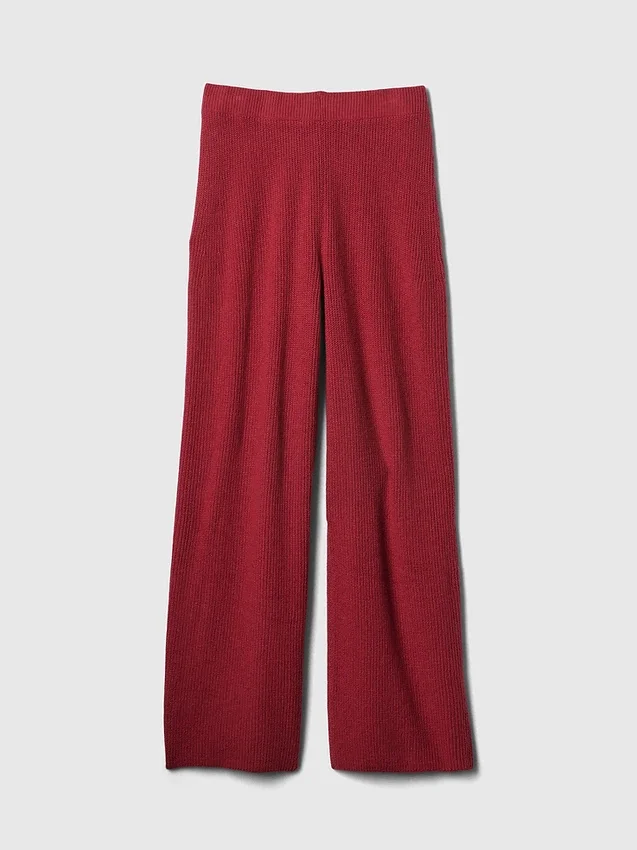 Pantalones de jerséu marrón con punto Shaker de CashSoft
