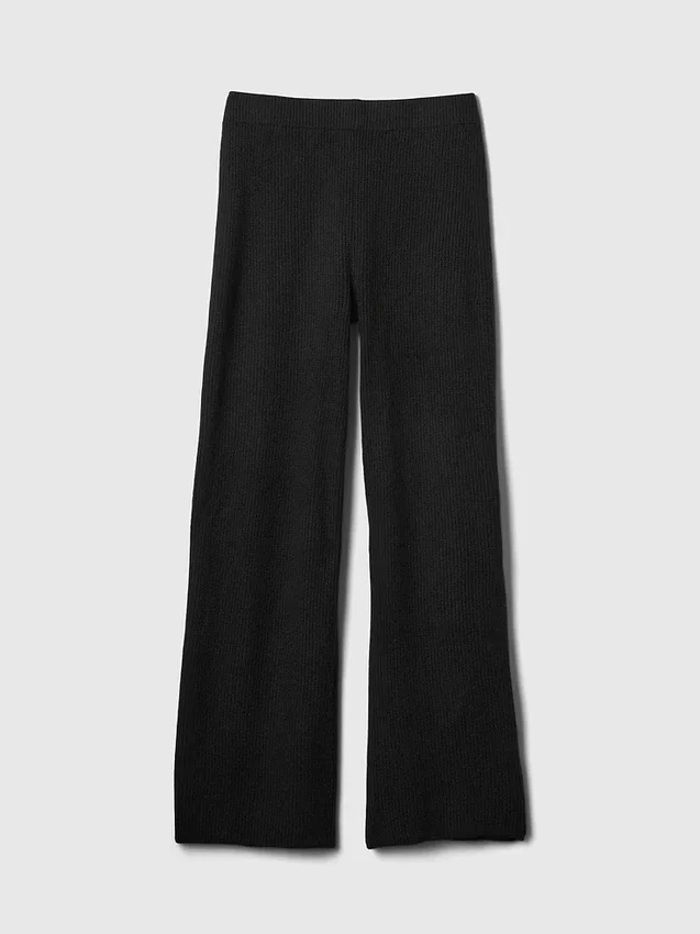 Pantalones de jerséu marrón con punto Shaker de CashSoft