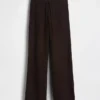Pantalones de jerséu marrón con punto Shaker de CashSoft